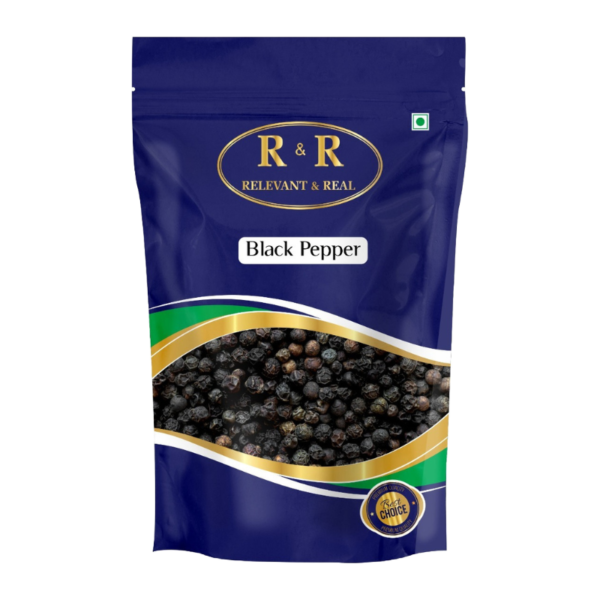 R&R Whole Black Pepper | Kali Mirch | Naturally Processed 100Gm
